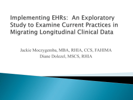 Implementing EHRs: An Exploratory Study to Examine Current