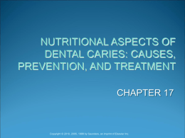 nutritional aspects of Dental Caries: causes, preventive