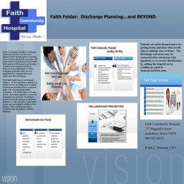 Faith Folder - Texas Center for Quality & Patient Safety