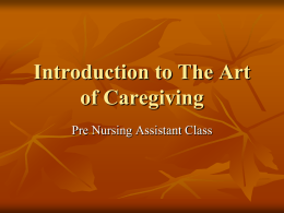 Inroduction to The Art of Caregiving