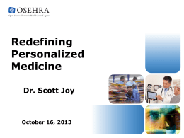 Redefining Personalized Medicine