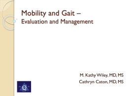 Mobility and Gait - Medical Center Intranet