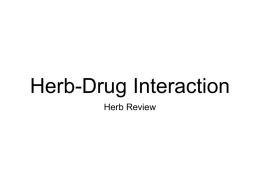Herb-Drug Interaction - Acupuncture and Massage College
