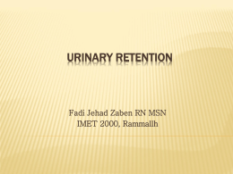 URINARY RETENTION - IMET2000-PAL