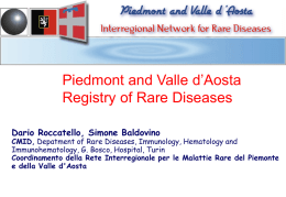 The Piedmont Regional Registry of Rare Diseases