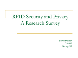 RFID Security and Privacy A Research Survey