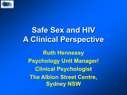 Safe Sex Counselling in High Risk Situations