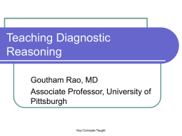 Teaching Diagnostic Reasoning - Centre for Evidence