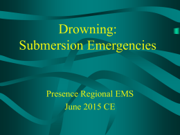 June 2015 CE Submersion Emergencies