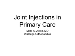 Joint Injections in Primary Care