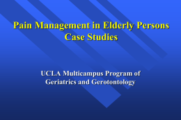 Pain Management in Elderly Persons Case Studies