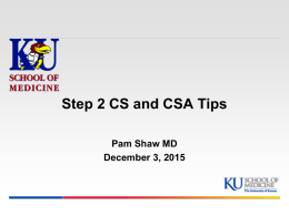 Step 2 Clinical Skills and CSA Tips