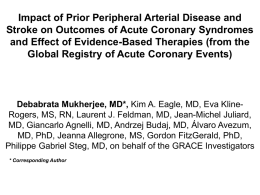 Impact of Prior Peripheral Arterial Disease and Stroke on Outcomes