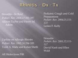 Rhinitis - Dr. Dal Corso