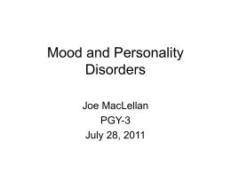 Affective and Personality Disorders
