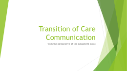 Transition of Care Communication