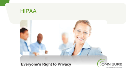 HIPAA Training: Everyone`s Right to Privacy
