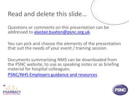 for LPCs to use when discussing NMS/MUR with hospital colleagues