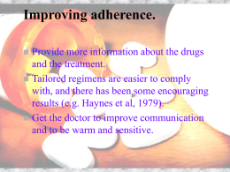 improving adherence