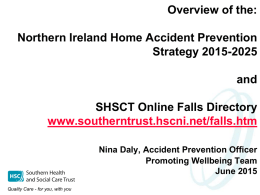 Overview of the NI HAP Strategy and SHSCT Falls Prevention