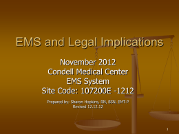 EMS and Legal Implications