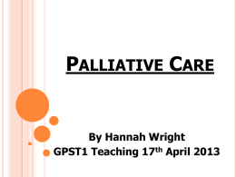 Palliative Care - Swindon GP Education