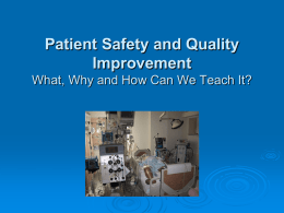 Patient Safety/Quality Improvement