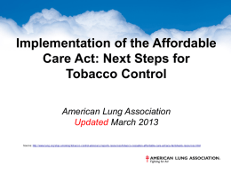Slides: ACA & Tobacco