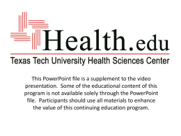 pain - Texas Tech University Health Sciences Center