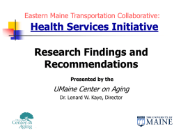 Eastern Maine Transportation Collaborative Members
