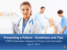 Powerpoint - Presenting a Patient