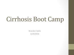 Cirrhosis Boot Camp