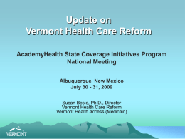 Vermont Health Care Reform of 2006