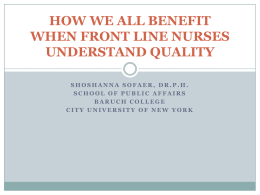how do nurses influence quality?