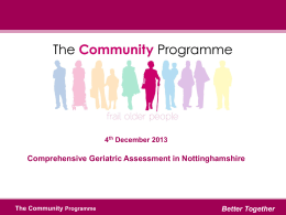 Comprehensive Geriatric Assessment in Nottinghamshire (Jo Harvey)
