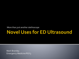 Novel Uses for ED Ultrasound