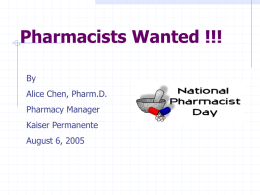 Pharmacists Wanted !!!