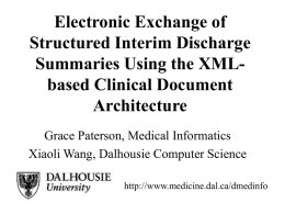 Electronic Exchange of Structured Interim Discharge Summaries