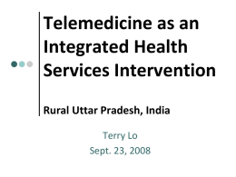 Telemedicine Clinics in Rural Uttar Pradesh, India