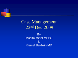 Case Management - December 2009