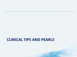 clinical tips and pearls - Know Pain Educational Program