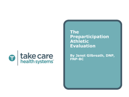 Preparticipation Physical - Partners in Healthcare Education