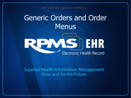 11_Generic Orders and Order Menus