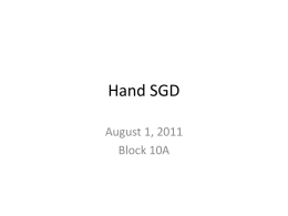 Hand SGD