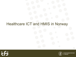 Case study: Electronic Medical Records (EMR) meets HMIS in Norway