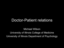Doctor-Patient relations - University of Illinois Archives