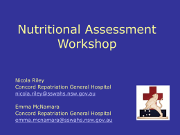 Nutritional Assessment & Clinical Application Part 2