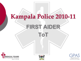 Curriculum Slides for 2010 Training of Kampala Police Trainers