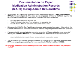 Interim Medication Administration Record (Paper MAR)