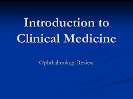 McGill Ophthalmology ICM Intro lecture